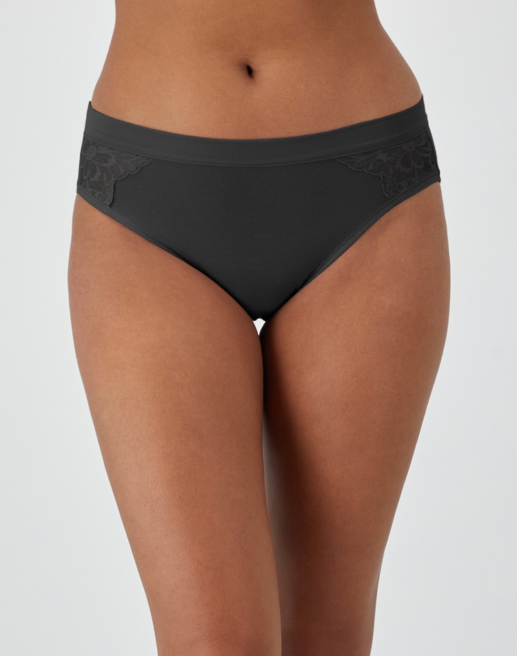 Culotte à jambe haute en modal de coton avec dentelle Respire par Bali