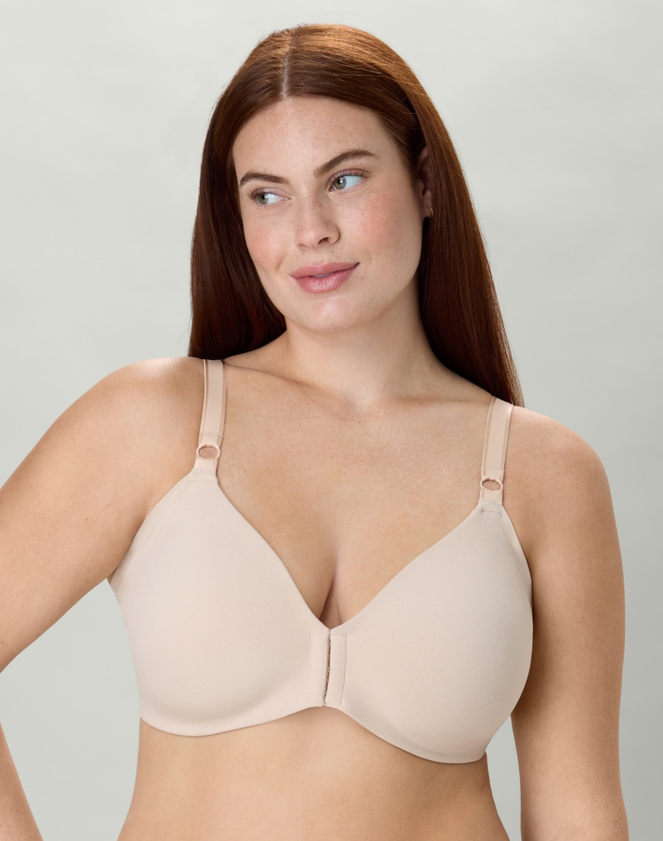WonderBra Soutien-gorge sans armature avec fermeture à l’avant à ajustement facile 