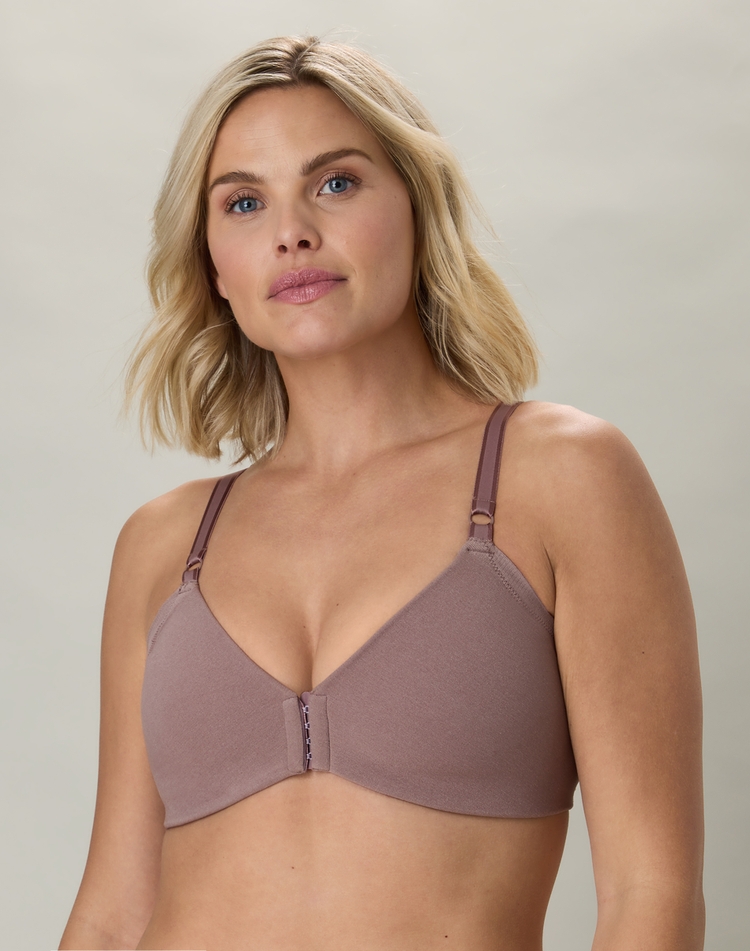 WonderBra Soutien-gorge sans armature avec fermeture à l’avant à ajustement facile 