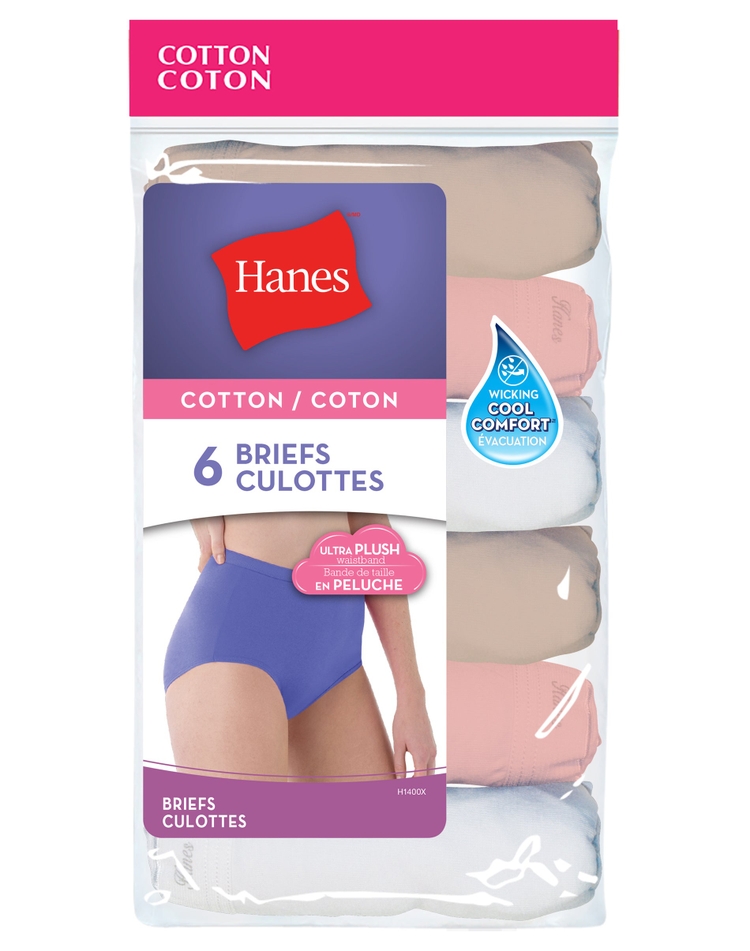 Hanes ComfortSoft Cotton Brief Panty - Package of 6