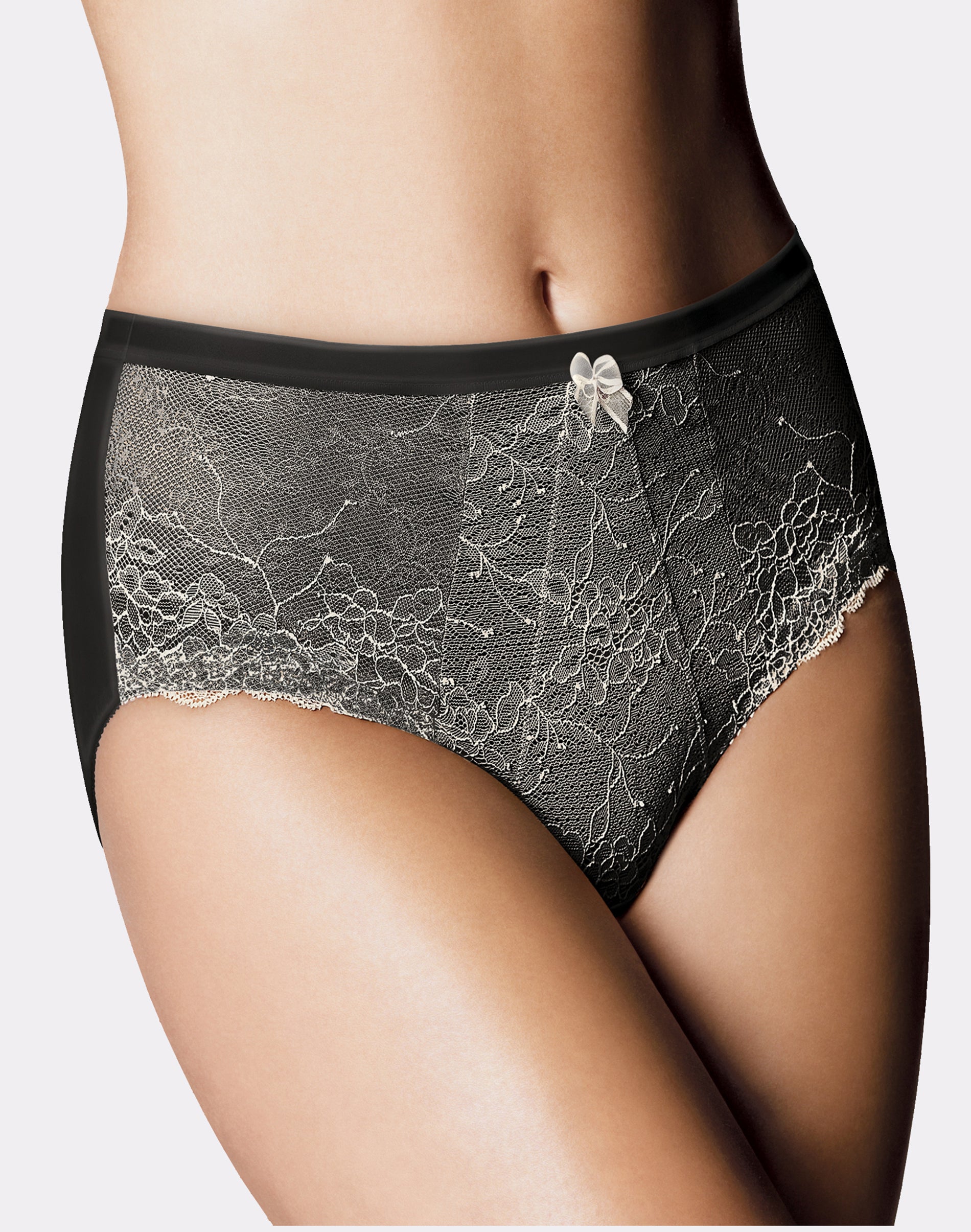 Lot de 4 Culotte Femme Taille Haute Dentelle Slip Élégant Confort et Douceur Sous-Vêtements