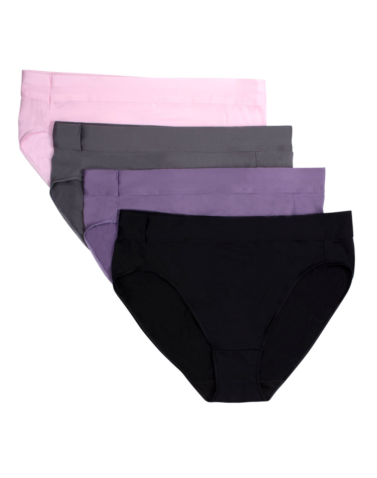 Hanes Lisse En Microfibre Culotte Échancrées - Paquet De 4