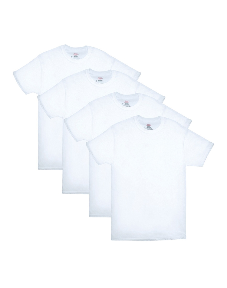 Hanes Men's ComfortSoft Tagless Crew Neck T-Shirt - 4 Pack
