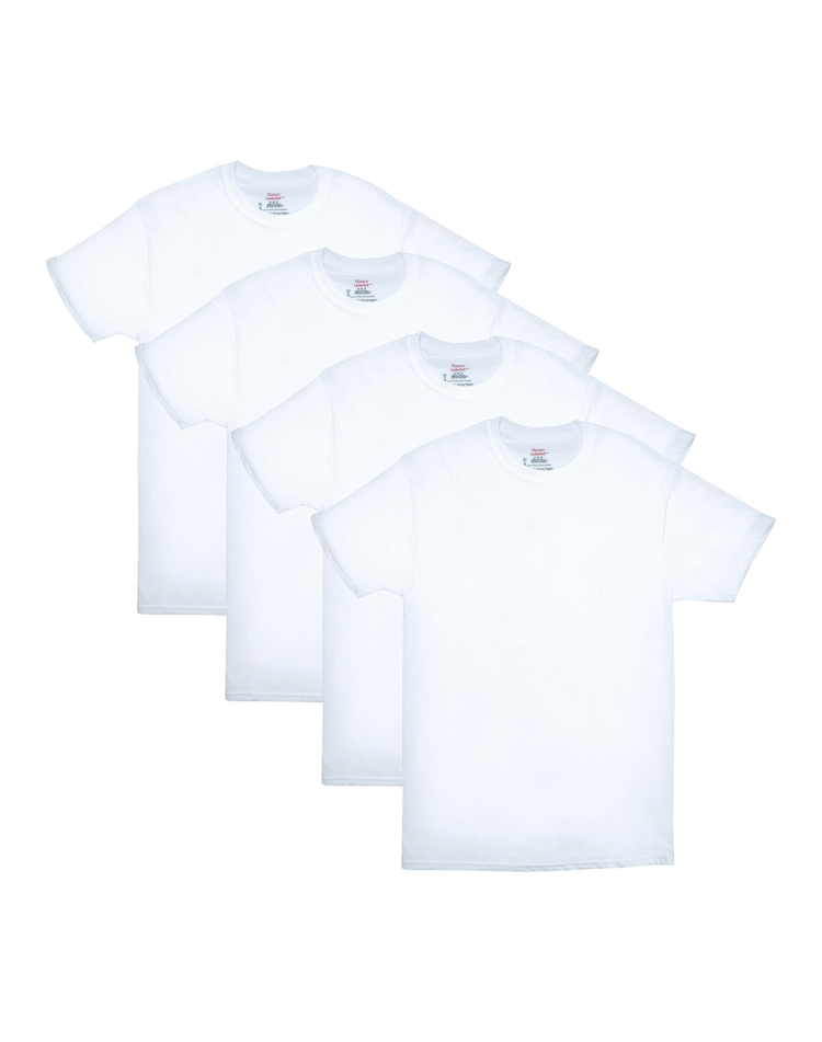 Hanes Men's ComfortSoft Tagless Crew Neck T-Shirt - 4 Pack